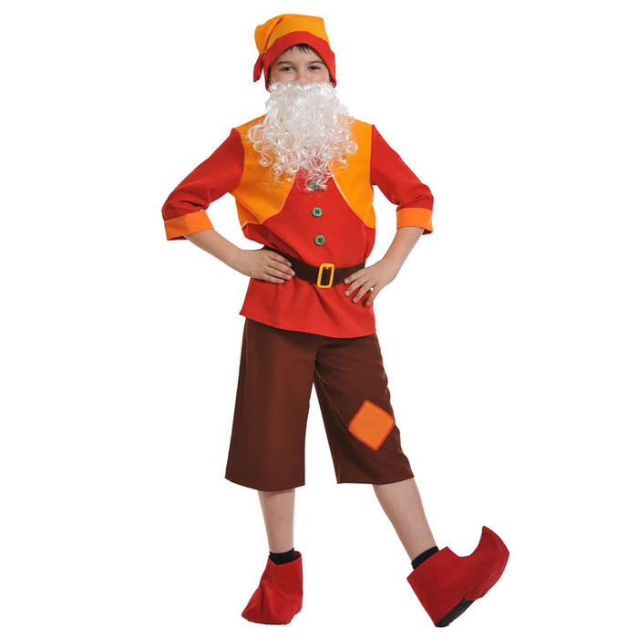 Карнавальный костюм "Гном-смельчак", текстиль, р-р 32-34, рост 128-134 см