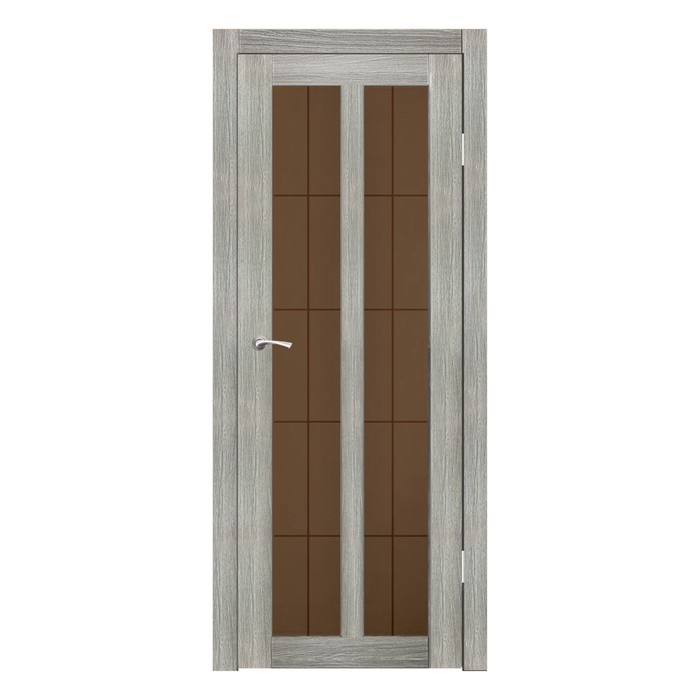 Дверное полотно остекленное Бордо Джерси бронза сатин пескоструй клетка 2000х700