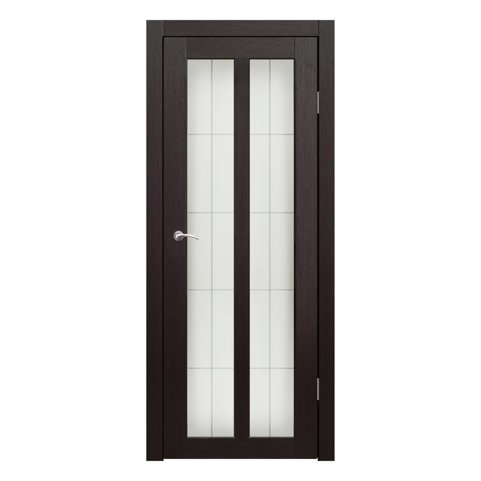 Дверное полотно остекленное Бордо Венге пескоструй клетка 2000х900