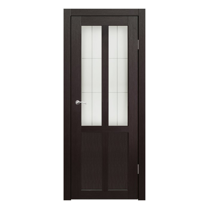 Дверное полотно остекленное Рона Венге пескоструй клетка 2000х600