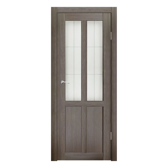 Дверное полотно остекленное Рона Какао пескоструй клетка 2000х800