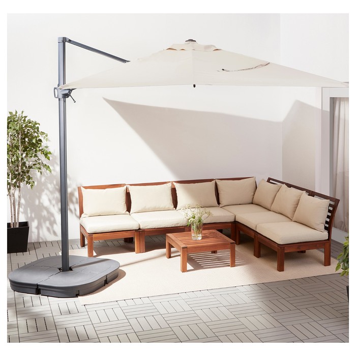 Зонт от солнца СЕГЛАРО, 330x240 см, подвесной, наклонный, бежевый