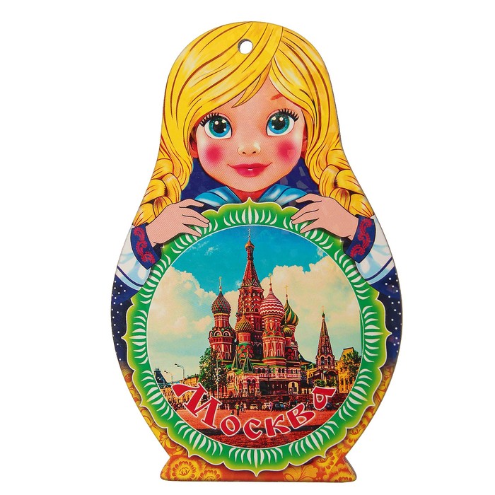 Доска сувенирная матрёшка "Москва №2", 14,9х23см