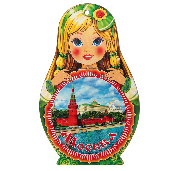 Доска сувенирная матрёшка "Москва №3", 14,9х23см