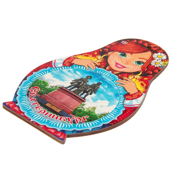 Доска сувенирная матрёшка "Екатеринбург №1", 14,9х23см