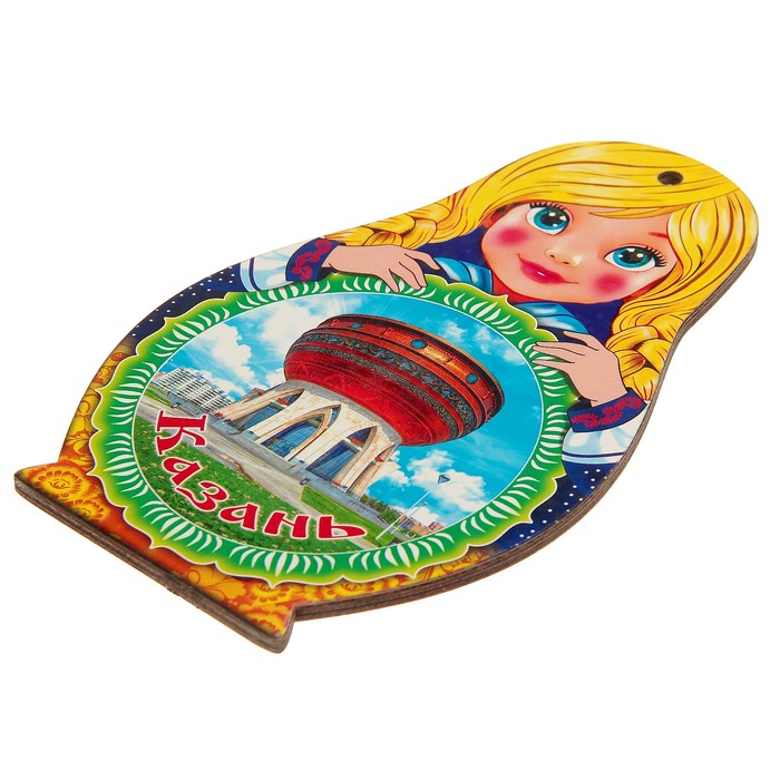 Доска сувенирная матрёшка "Казань №2", 14,9х23см