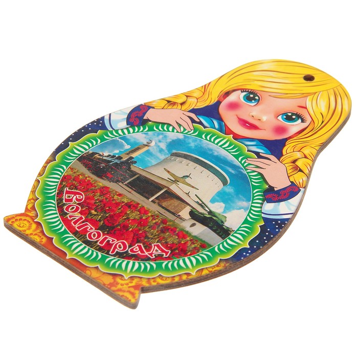 Доска сувенирная матрёшка "Волгоград №2", 14,9х23см