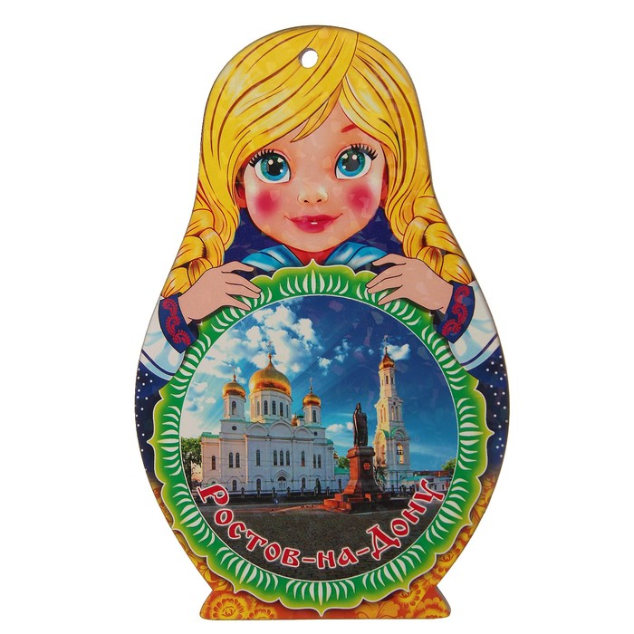 Доска сувенирная матрёшка "Ростов-на-Дону №2", 14,9х23см