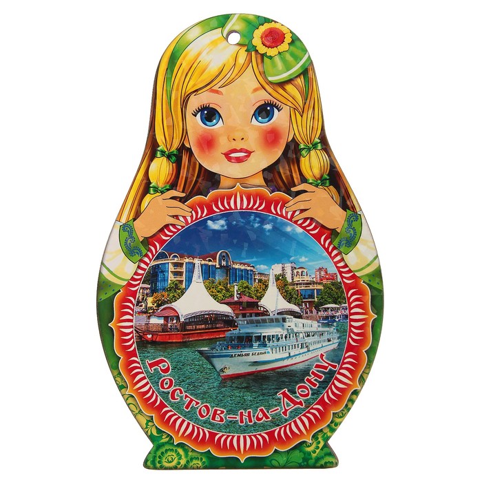 Доска сувенирная матрёшка "Ростов-на-Дону №3", 14,9х23см