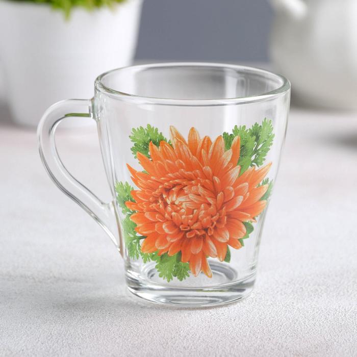 Кружка 250 мл "Букеты", МИКС