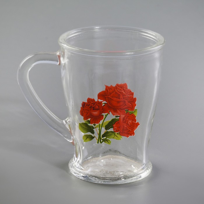 Кружка для чая 200 мл "Букеты", МИКС