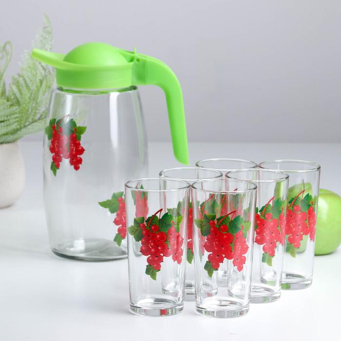 Набор питьевой "Фруктово-ягодный микс", 7 предметов: кувшин 1,7 л, 6 стаканов 230 мл, МИКС