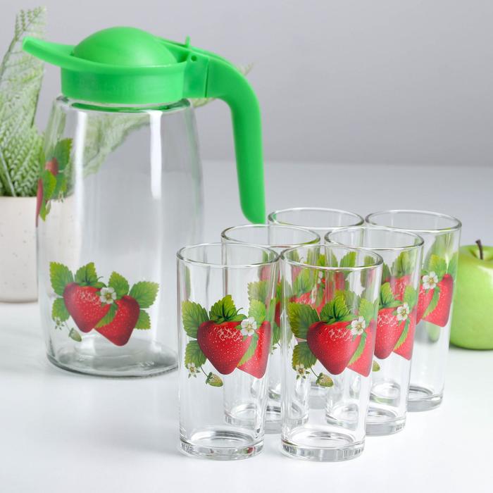 Набор питьевой "Фруктово-ягодный микс", 7 предметов: кувшин 1,7 л, 6 стаканов 230 мл, МИКС