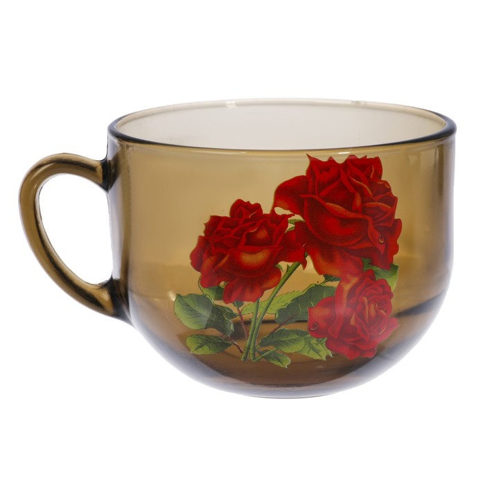 Бульонница с ручкой 670 мл &quot;GIGANTESCA. Букеты&quot;, МИКС