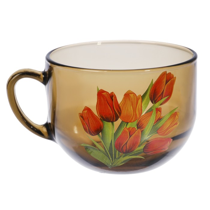 Бульонница с ручкой 670 мл "GIGANTESCA. Букеты", МИКС