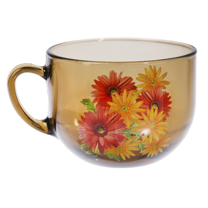 Бульонница с ручкой 670 мл "GIGANTESCA. Букеты", МИКС