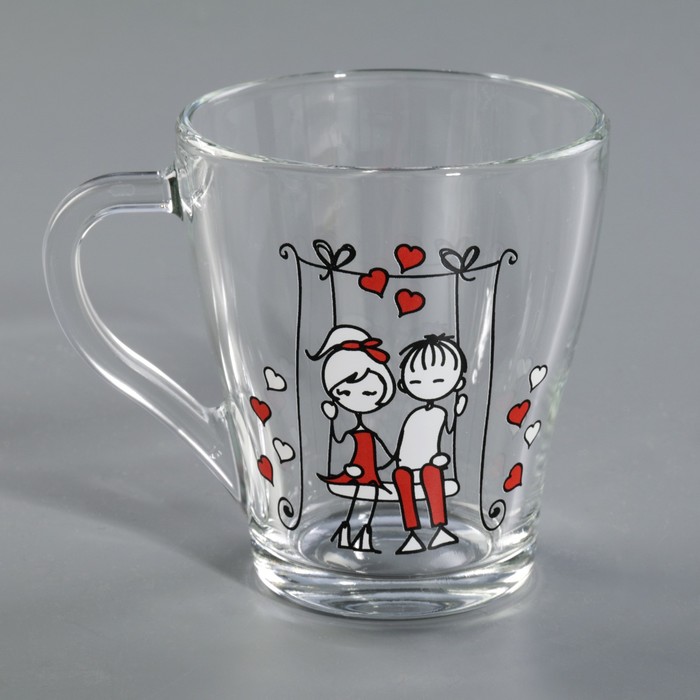 Набор кружек 250 мл Love, 2 шт, МИКС