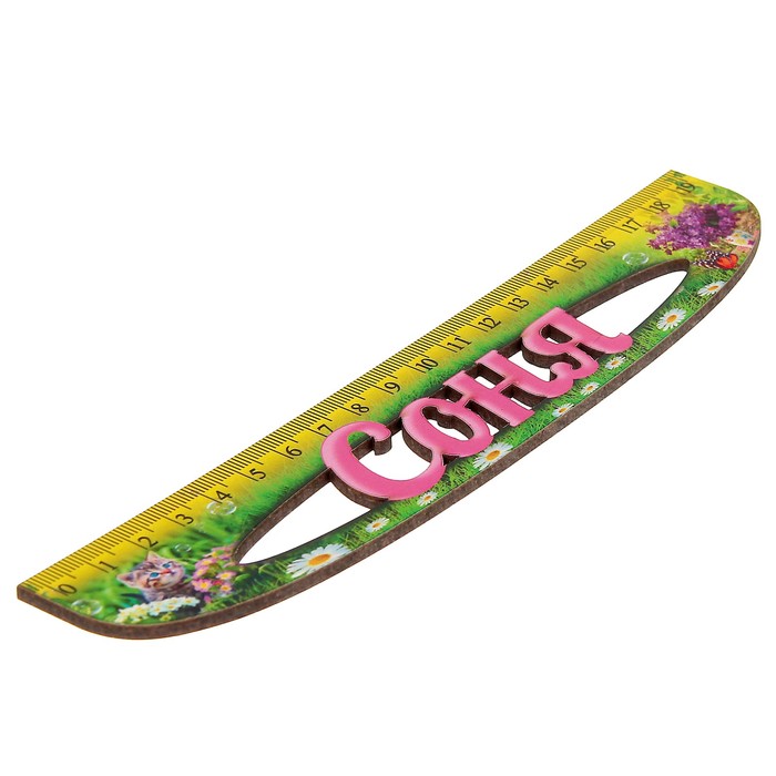 Линейка именная женская "Соня" 20см