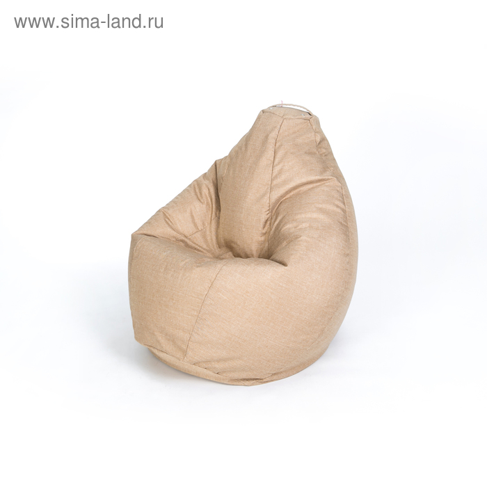 Кресло - мешок «Груша», малая, ширина 60 см, высота 85 см, цвет песочный, рогожка