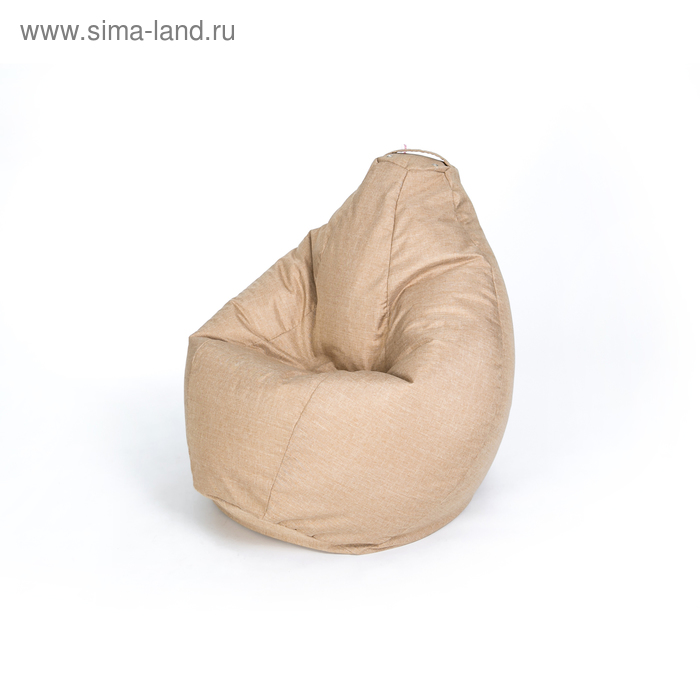 Кресло - мешок «Груша» большая, ширина 90 см, высота 135 см, цвет песочный, рогожка