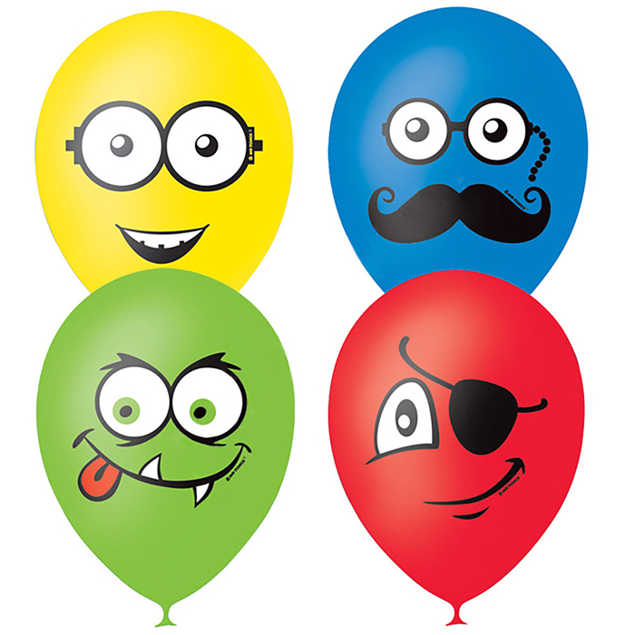 Шар латексный 12" "Чудики", пастель, декоратор, 1-сторонний, набор 25 шт., цвета МИКС