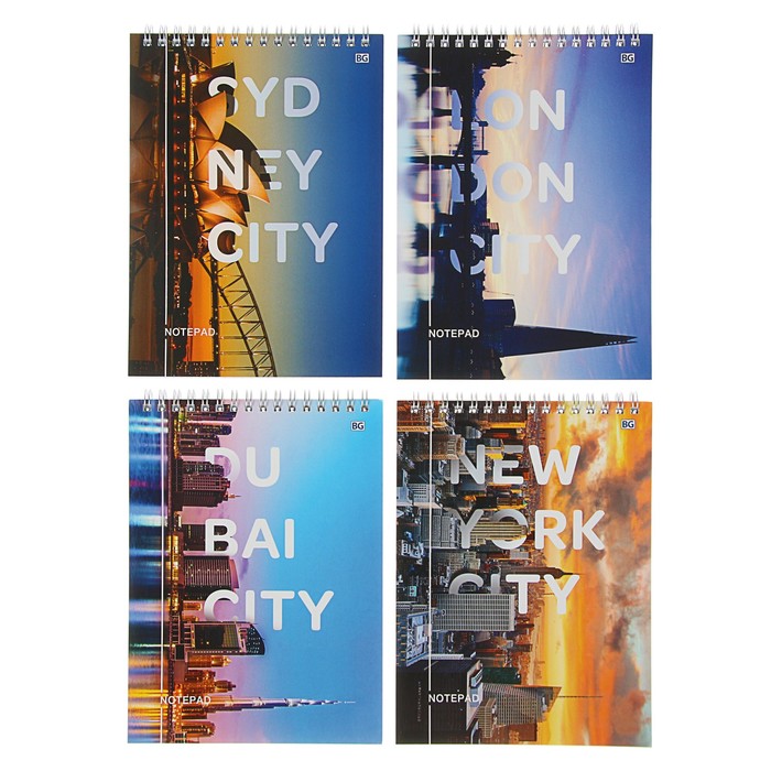 Блокнот А5, 80 листов на гребне "Время путешествий", обложка мелованный картон, микс