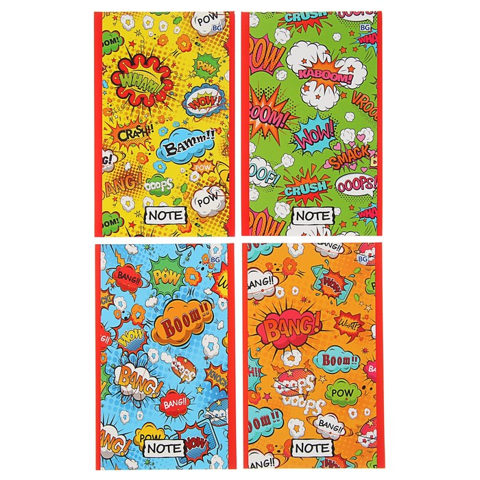 Блокнот А6, 32 листа "Весёлый Блокнотик", обложка мелованный картон, микс