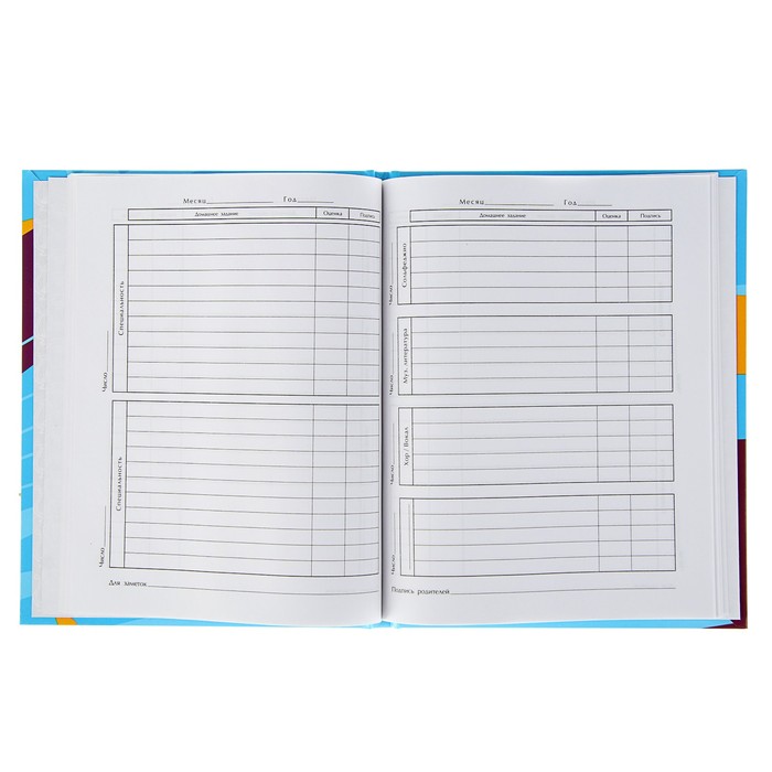 Дневник для 5-11 класса "Нотки-птички", твёрдая обложка, глянцевая ламинация, 48 листов