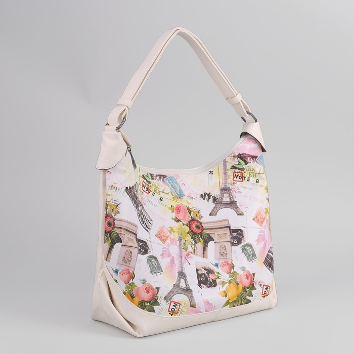 Сумка женская, отдел с перегородкой, наружный карман, цвет белый