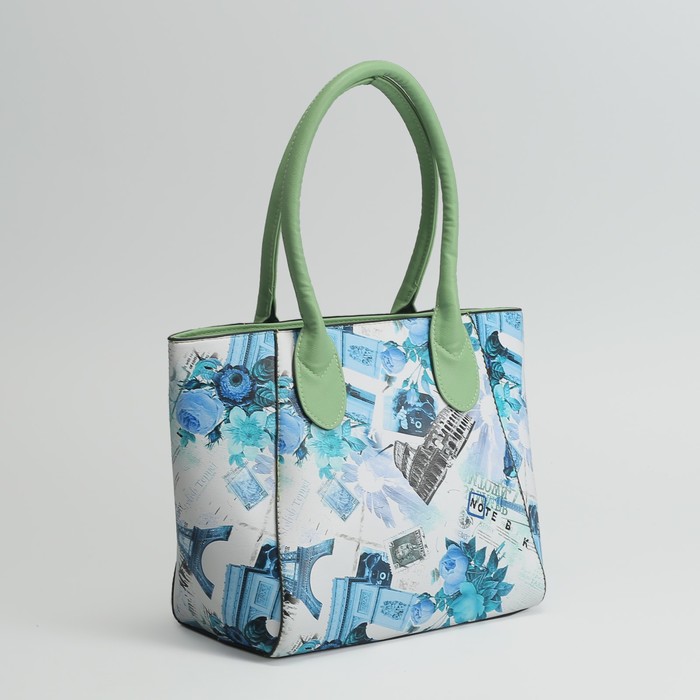 Сумка женская, отдел с перегородкой, наружный карман, цвет бирюзовый