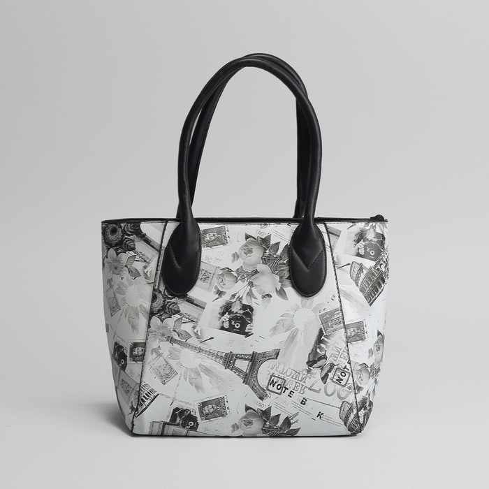 Сумка женская, отдел с перегородкой, наружный карман, цвет чёрный