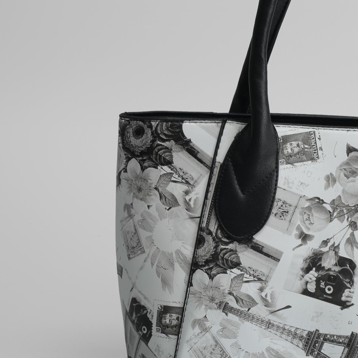 Сумка женская, отдел с перегородкой, наружный карман, цвет чёрный