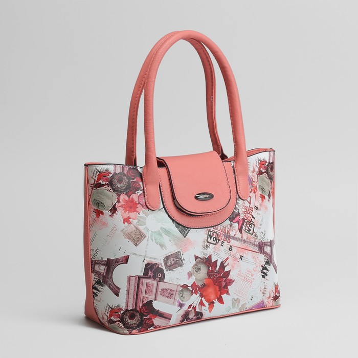 Сумка женская, отдел с перегородкой, наружный карман, цвет розовый