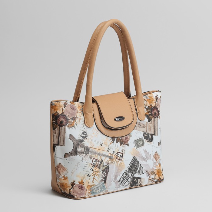 Сумка женская, отдел с перегородкой, наружный карман, цвет хаки