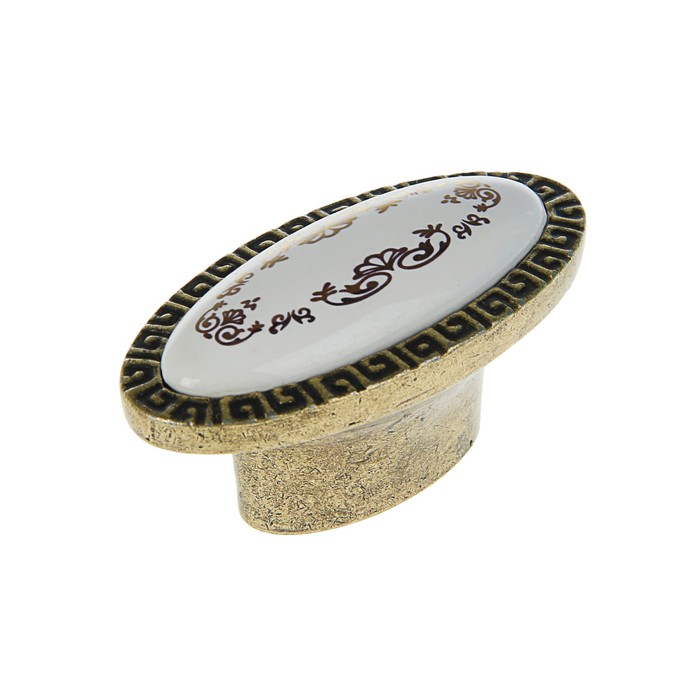 Ручка-кнопка ZY-10483-К, цвет античная бронза