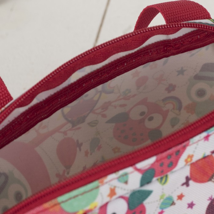 Сумка детская «Совята», отдел на молнии, наружный карман, цвет белый