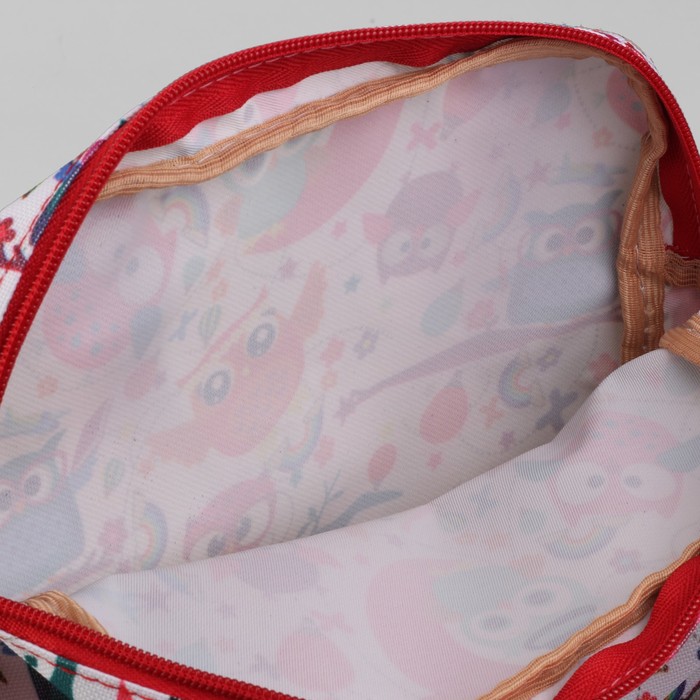 Сумка детская «Совята», отдел на молнии, наружный карман, цвет белый