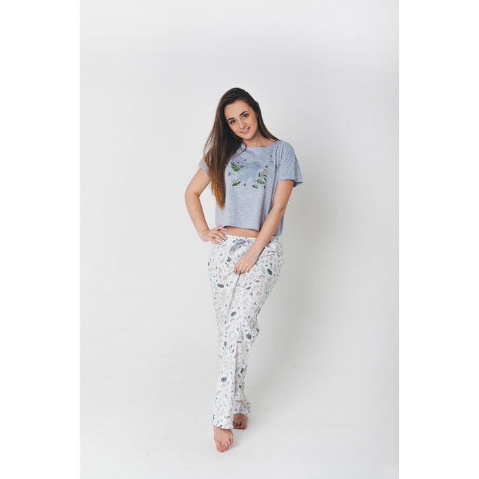 Футболка женская KAFTAN "Summer", меланж, р-р 40-42, 100% хлопок