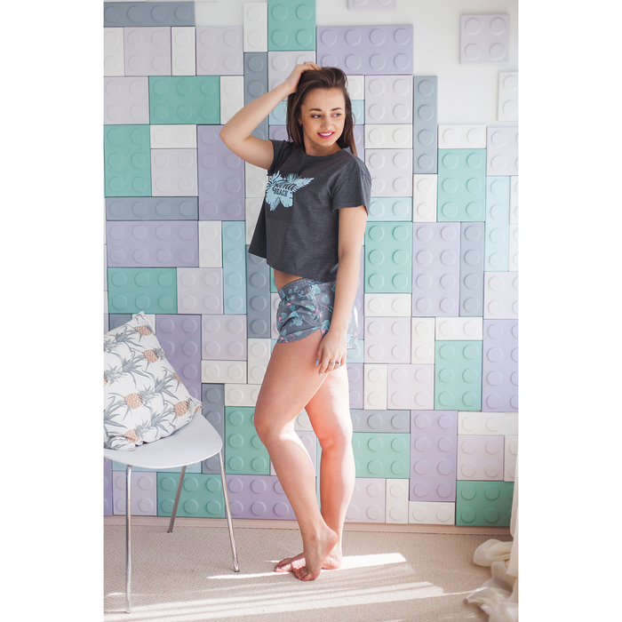 Футболка женская KAFTAN "Tropical", антрацит, р-р 48-50, 100% хлопок