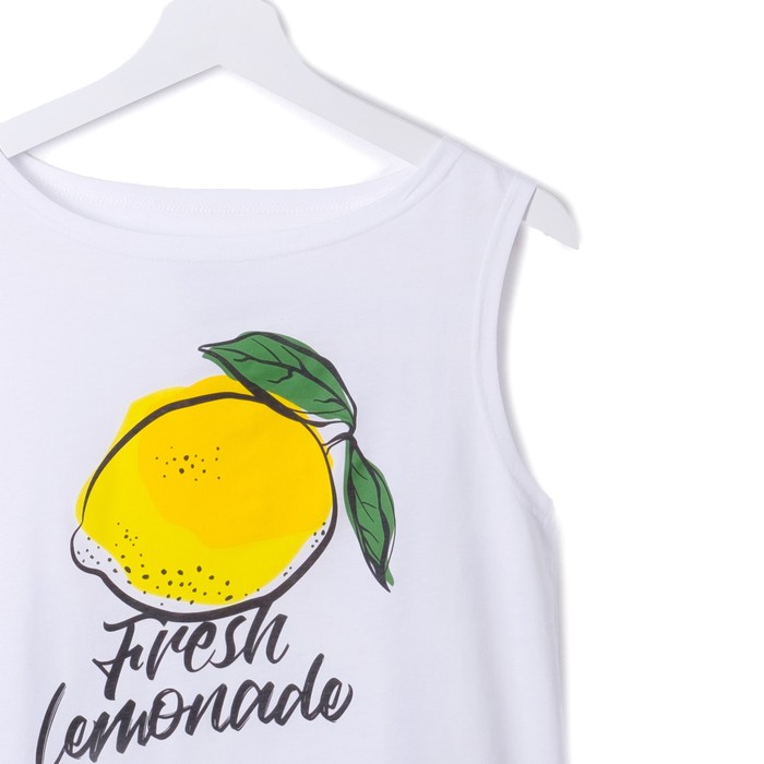 Майка женская KAFTAN "Lemon", белый, р-р 44-46, 100% хлопок