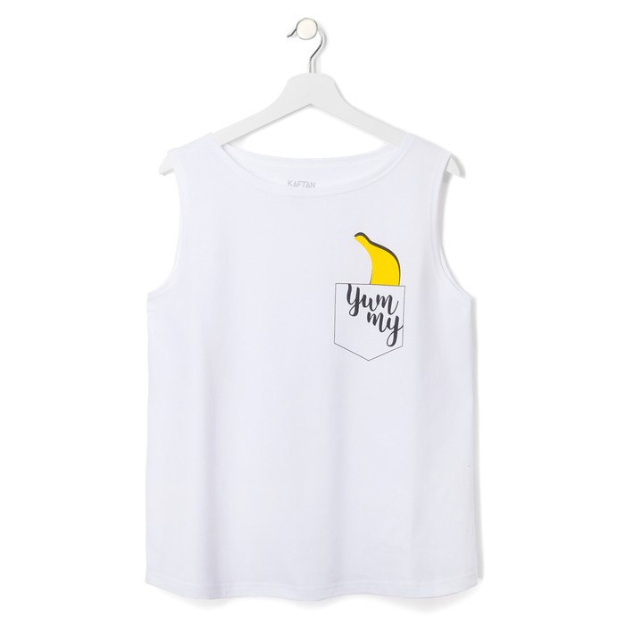 Майка женская KAFTAN "Banana", белый, р-р 40-42, 100% хлопок