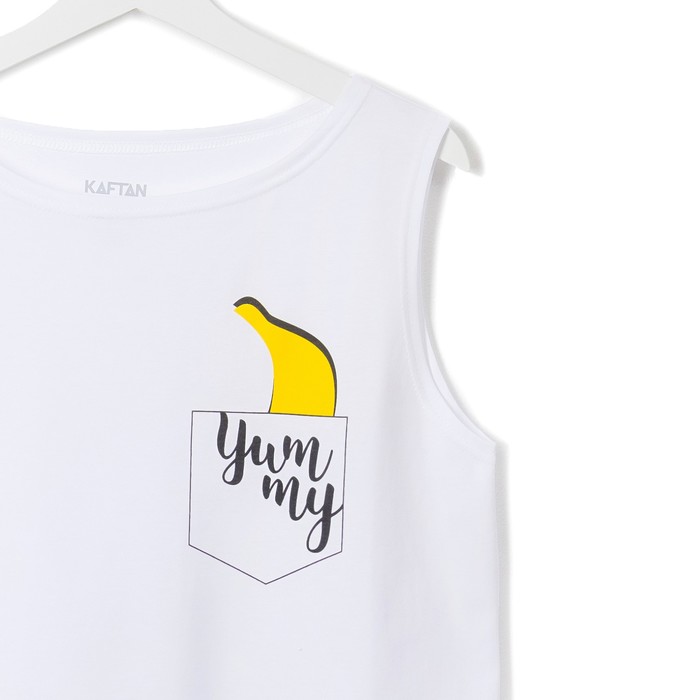 Майка женская KAFTAN "Banana", белый, р-р 40-42, 100% хлопок
