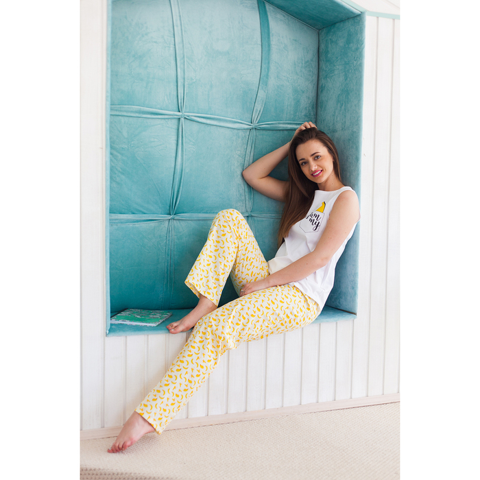 Майка женская KAFTAN "Banana", белый, р-р 40-42, 100% хлопок