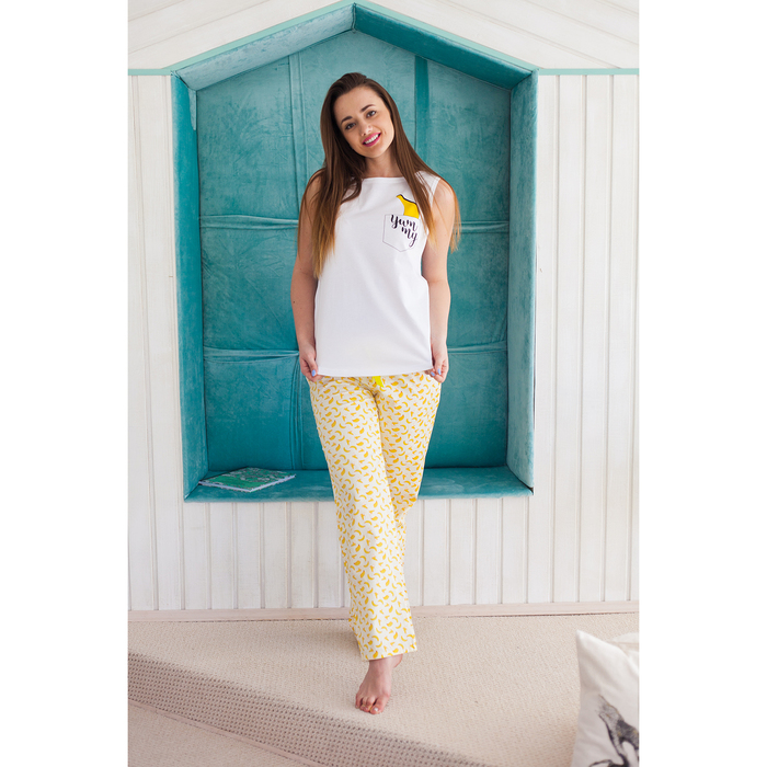 Майка женская KAFTAN "Banana", белый, р-р 44-46, 100% хлопок