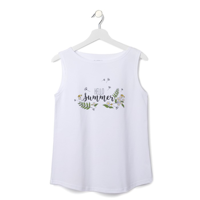 Майка женская KAFTAN "Summer", белый, р-р 40-42, 100% хлопок