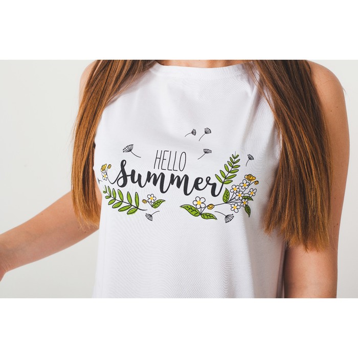 Майка женская KAFTAN "Summer", белый, р-р 40-42, 100% хлопок