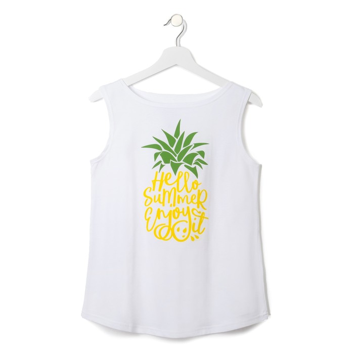 Майка женская KAFTAN "Fruits", белый, р-р 40-42, 100% хлопок