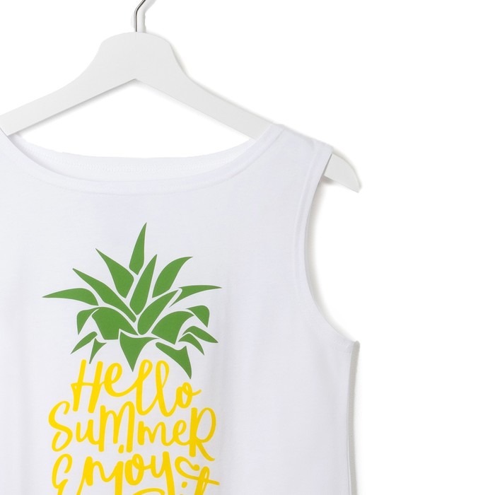 Майка женская KAFTAN "Fruits", белый, р-р 40-42, 100% хлопок