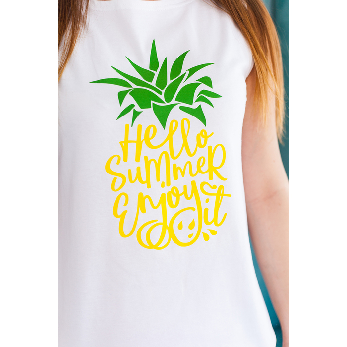 Майка женская KAFTAN "Fruits", белый, р-р 40-42, 100% хлопок