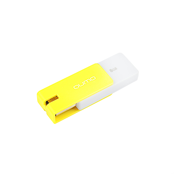 Флешка USB QUMO 8GB Click Lemon, жёлтая